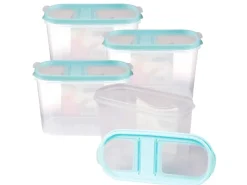 Best Bestlivings Frischhaltebox Schüttdose 1,4 Liter 4er Pack Türkis