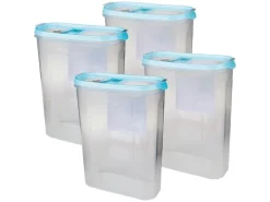 New Frischhaltebox Schüttdose 2,8 Liter 4er Pack Türkis Vorratsdosen