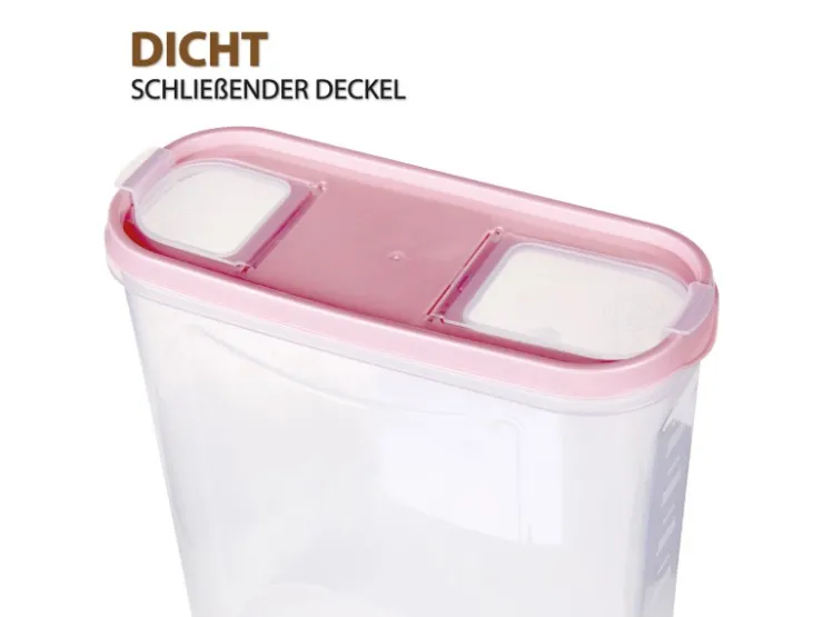 Bestlivings Vorratsdosen|Vorratsbehälter<Frischhaltebox Schüttdose 4,5 Liter 8er Pack Altrose