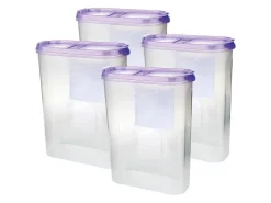 Bestlivings Frischhaltebox Schüttdose 1,4 Liter 4er Pack Lila