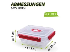 Best Frischhaltebox Mit Deckel Fresh System 0,64 Liter Joghurt Dose Rot Vorratsdosen|Vorratsbehälter