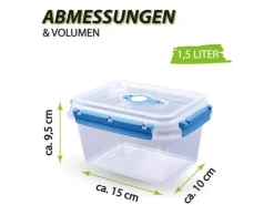 Outlet Frischhaltebox 0,64L Joghurt Im Set Blau 4er Pack Vorratsdosen|Vorratsbehälter