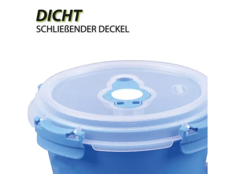 Online Frischhaltebox 0,85L Frühstücksschale Im Set Blau 4er Pack Vorratsdosen|Vorratsbehälter