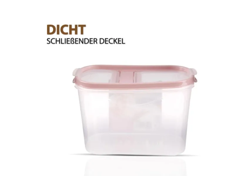 Sale Frischhaltebox Schüttdose 1,4 Liter 8er Pack Altrose Vorratsbehälter|Vorratsdosen