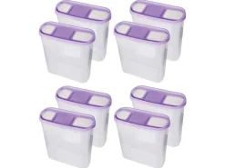 Online Frischhaltebox Schüttdose 4,5 Liter 8er Pack Lila Vorratsbehälter|Vorratsdosen