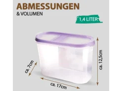 Frischhaltebox Schüttdose 1,4 Liter 1er Pack Lila Vorratsbehälter|Vorratsdosen