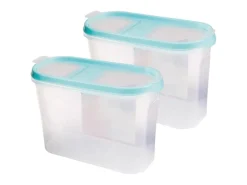 Hot Frischhaltebox Schüttdose 1,4 Liter 2er Pack Türkis Vorratsbehälter|Vorratsdosen
