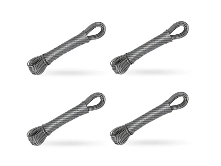 New Bestlivings Wäscheleine 20 Meter x 2,2 mm 4er Pack Anthrazit