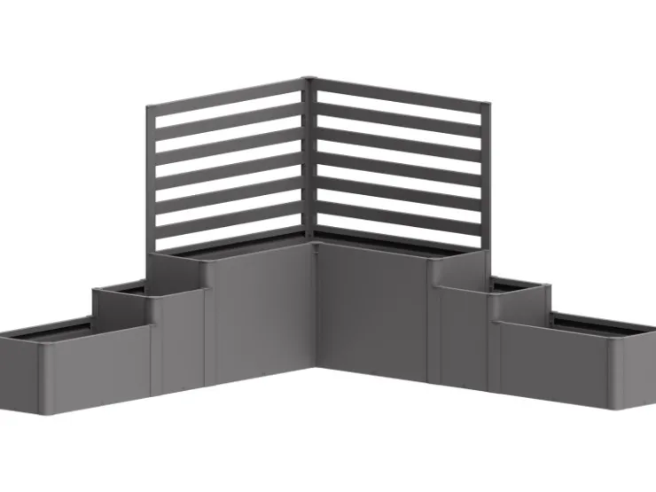Outlet Biohort Pflanzkasten DaVinci Version 1 Quarzgrau-Metallic