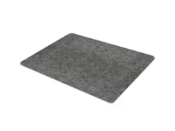 Björn&Schiller Bodenschutzmatte Plastik 100 x 120 cm Kratzschutz Schreibtischunterlage Grau