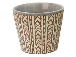 Clearance Boltze Übertopf Amina Groß 12 cm x 14,4 cm x 12 cm Braun