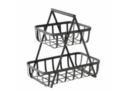 Etagere Lennja 37 cm x 23 cm x 36,5 cm Schwarz Küchen-Ordnungssysteme