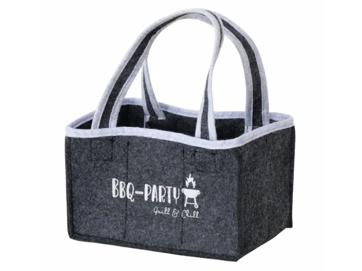 Hot Boltze Flaschenträger BBQ 2-fach Sortiert 32 cm x 16 cm x 25 cm Schwarz-Grau