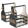 Boltze Küchenhelfer<Flaschenträger Grillhouse 2-fach Sortiert 33 cm x 18 cm x 29 cm Natur