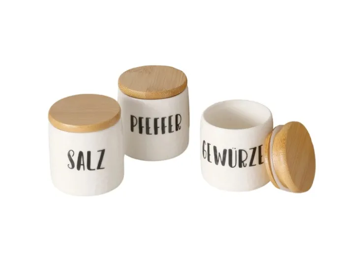 Discount Boltze Vorratsdose Gewürze 3-fach Sortiert 5 cm x 5 cm x 5 cm Weiß
