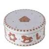 New Boltze Vorratsdose Ginger Groß 8 cm x 18 cm x 8 cm Braun-Weiß