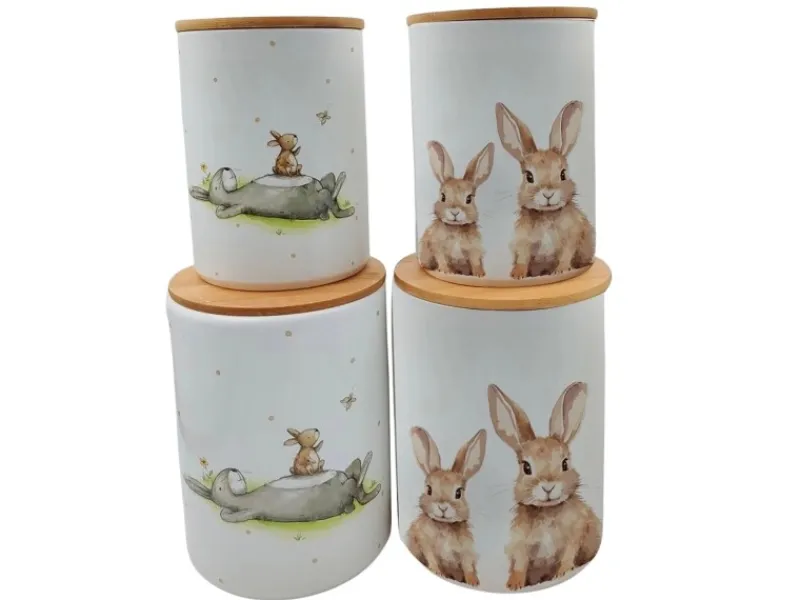 Sale Vorratsdose-Set Knuffi 2-fach Sortiert 16 cm x 12 cm x 16 cm Weiß Vorratsdosen|Vorratsbehälter