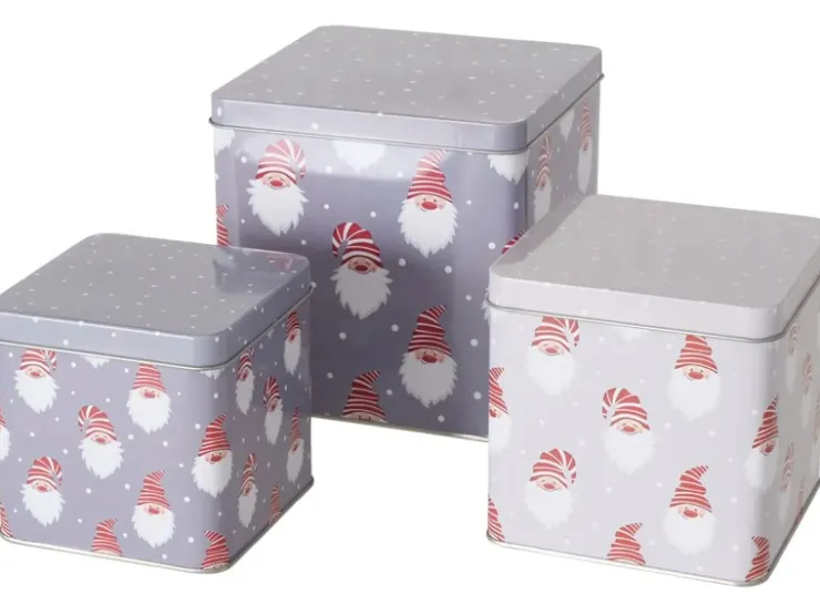 Best Boltze Xmas Vorratsdose Knuffel 3er-Set Grau