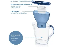 Brita Wassersysteme|Kühlschränke<Wasserfilter-Kanne Marella 2,4 l inkl. Maxtra Pro All-in-1 Kartusche Blau