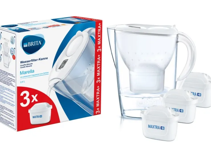 Brita Wasserfilter-Kanne Marella inkl. 3 Maxtra+ Weiß