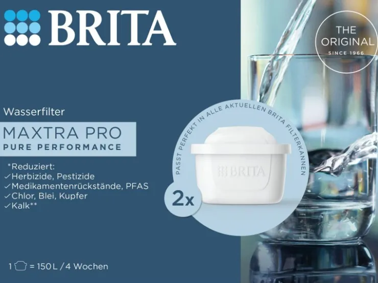 Brita Wassersysteme<Wasserfilter-Kartusche Maxtra Pro Pure Performance 2er Pack