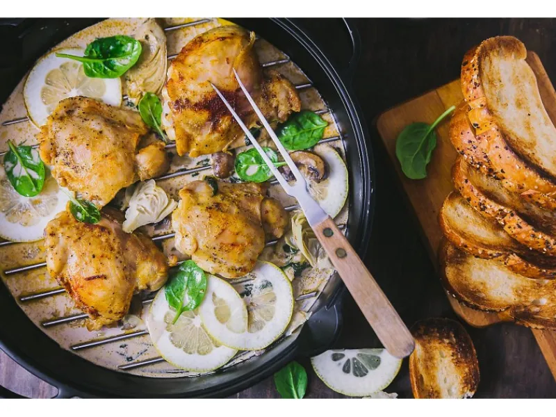 Online Culinary Modular Gusseiserne Pfanne mit Grillrost Pfannen