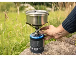 New Trekking-Geschirrset 3-teilig Silber-Schwarz Pfannen