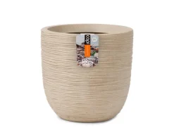 Best Capi Übertopf "Kugel Waste Rib NL" Terrazzo 43 x 41 cm Beige
