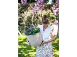 Best Capi Übertopf "Kugel Waste Rib NL" Terrazzo 43 x 41 cm Beige
