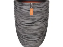 Discount Pflanztopf Nature Rib Elegant niedrig Riffel Ø 46 cm x 58 cm Töpfe