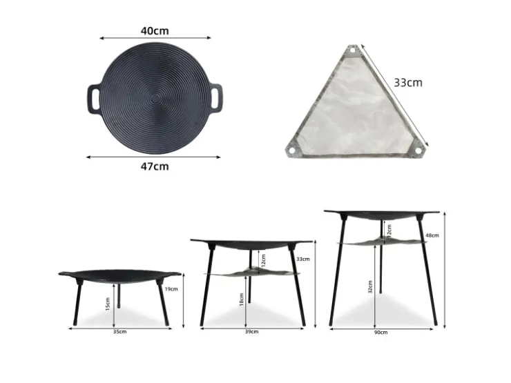 Online CCLIFE BBQ Grillpfanne Koreanische aus Gusseisen Runde Grillplatte Durchmesser 40cm