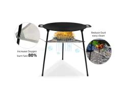 Online CCLIFE BBQ Grillpfanne Koreanische aus Gusseisen Runde Grillplatte Durchmesser 40cm
