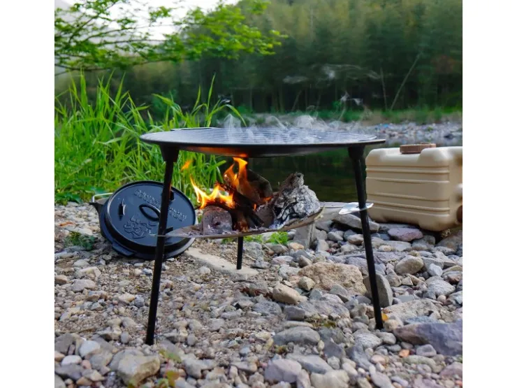 Online CCLIFE BBQ Grillpfanne Koreanische aus Gusseisen Runde Grillplatte Durchmesser 40cm