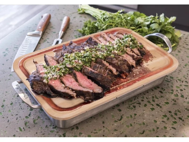 Outlet Grill+® Bratschale & Schneidebrett Edelstahl Schneidebretter