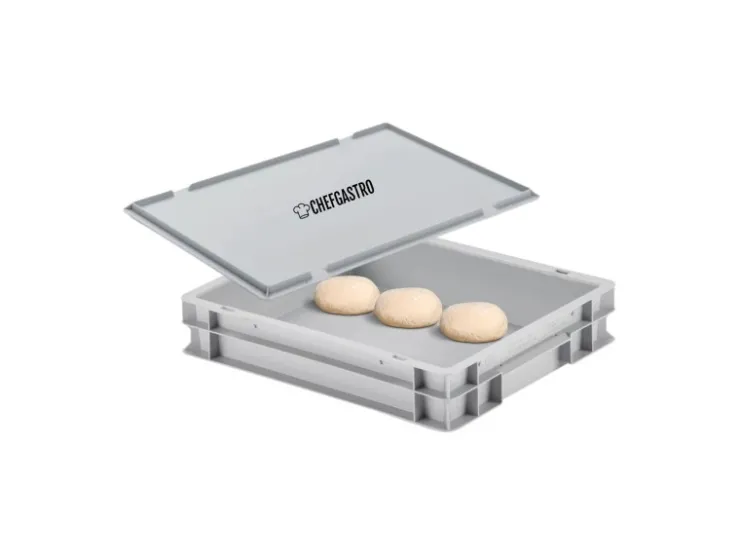 Best PROREGAL CHEFGASTRO Pizzaballenbox Mit Deckel HxBxT 8,5 x 30 x 40 cm 9 Liter Teigwanne Für Pizzateig Sstapelbare Pizzabox