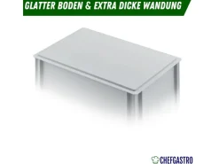 PROREGAL Vorratsdosen<CHEFGASTRO SuperSparSet 2 x Pizzaballenbox Mit 1 x Deckel HxBxT 8,5 x 30 x 40 cm 9 Liter Teigwanne Für Pizzateig Sstapelbare Pizzabox