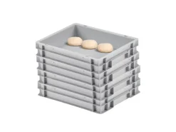 PROREGAL CHEFGASTRO SuperSparSet 4 x Pizzaballenbox Ohne Deckel HxBxT 7,5 x 30 x 40 cm 9 Liter Teigwanne Für Pizzateig Sstapelbare Pizzabox