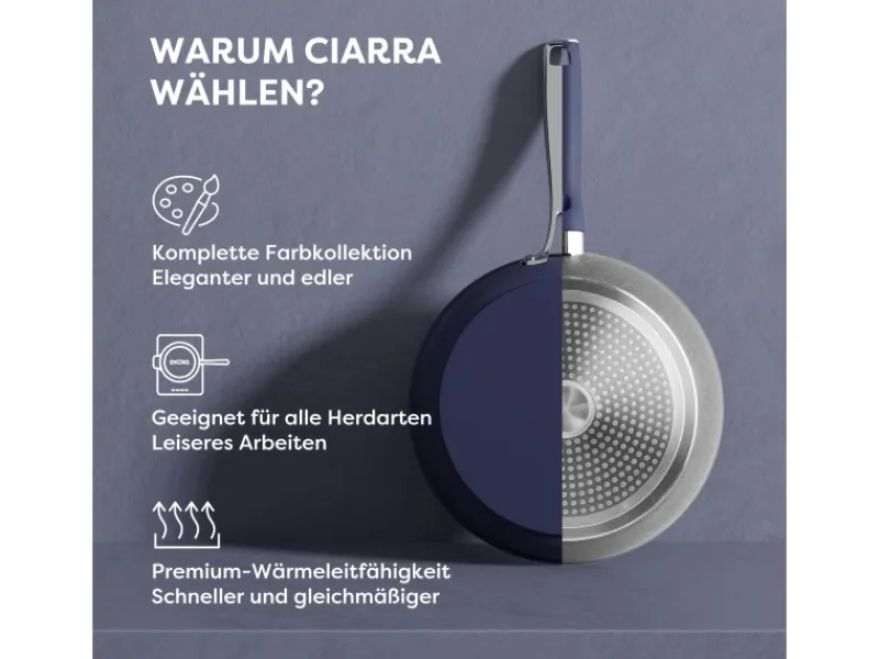 Sale CIARRA Beyond Kochgeschirr Pfannenset 4-tlg Topf- & Pfannen-Sets Blau VMCWSM7 Pfannen
