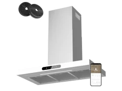 New CIARRA Dunstabzugshaube A+++ 650 m³/h 90 cm WIFI-APP Touch Control VM9102W Inselhauben|Dunstabzugshauben-Filter