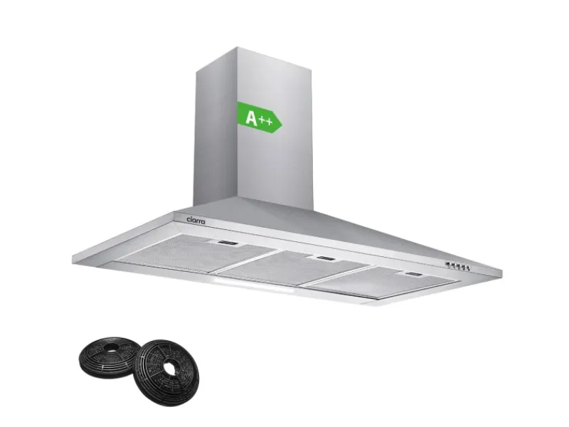 Discount CIARRA Dunstabzugshaube A++ 370 m³/h 90 cm 3 Stufen Abzugshaube VMS9201 Inselhauben