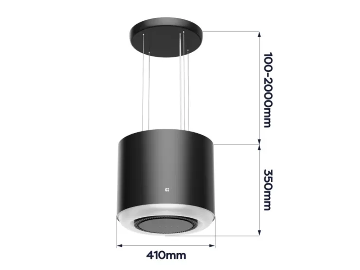 New CIARRA Dunstabzugshaube A+ 550 m³/h WIFI APP & Touch-Bedienung Inselhaube VM4838B