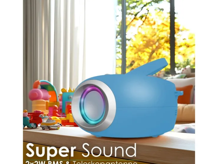 CYBERLUX Haushaltsgeräte<CL-900 CD-Player mit LED-Discolichter CD/MP3/USB Radio Blau
