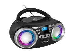 Hot CL-800 CD-Player mit LED-Discolichter CD/MP3/USB Radio Schwarz/Silber Haushaltsgeräte