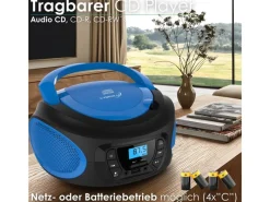 Sale CL-610 CD-Player Tragbar CD/MP3/USB Radio Blau Haushaltsgeräte