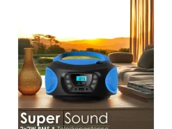 Sale CL-610 CD-Player Tragbar CD/MP3/USB Radio Blau Haushaltsgeräte