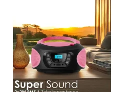 Sale CYBERLUX CL-620 CD-Player Tragbar CD/MP3/USB Radio Pink