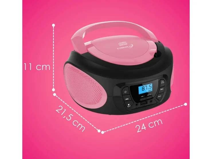 Sale CYBERLUX CL-620 CD-Player Tragbar CD/MP3/USB Radio Pink