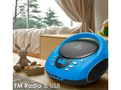 CYBERLUX Haushaltsgeräte<CL-710 CD-Player Tragbar CD/MP3/USB Radio Blau