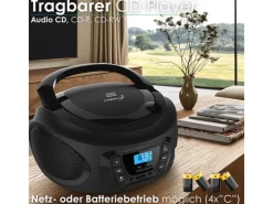 Hot CYBERLUX CL-600 CD-Player Tragbar CD/MP3/USB Radio Schwarz