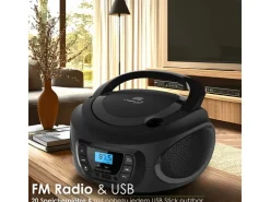 Hot CYBERLUX CL-600 CD-Player Tragbar CD/MP3/USB Radio Schwarz